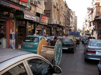 2009 Syria 05  - Damascus Krak des Chevalliers holding up the traffic.jpg