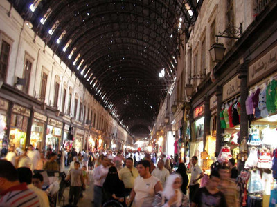 2009 Syria 81  - Damascus The Souk has bullet holes in the roof.jpg